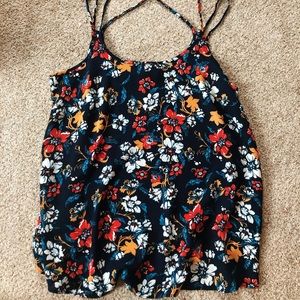 Floral Tank Top -  Pink Rose